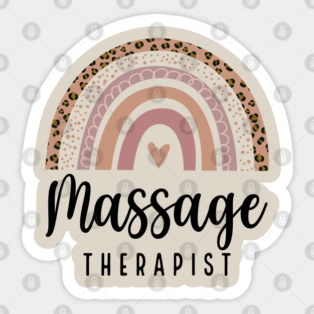 Massage Therapist Minimal Rainbow Design Massage Therapist